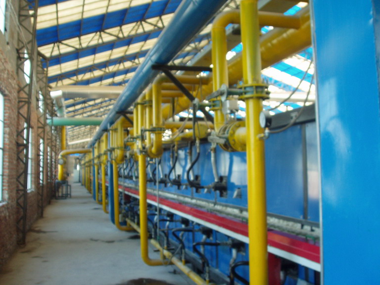 Tile making machine - Gas system