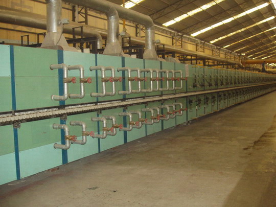 Tile making machine - Fast cooling system